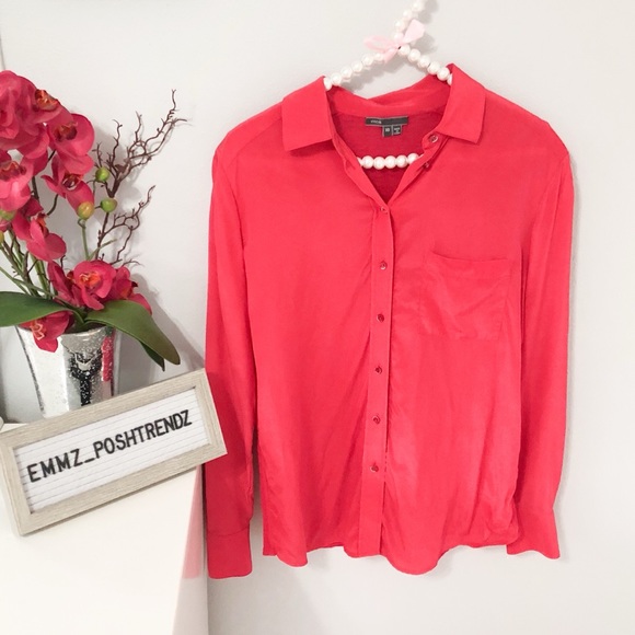 Vince Mixed Media Button Down Size XS - Picture 3 of 7